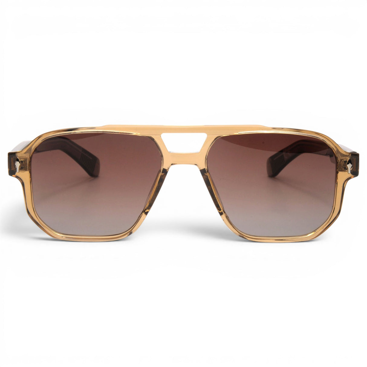 Euro Optics CP Frame Transparent Brown Polarised Sunglasses