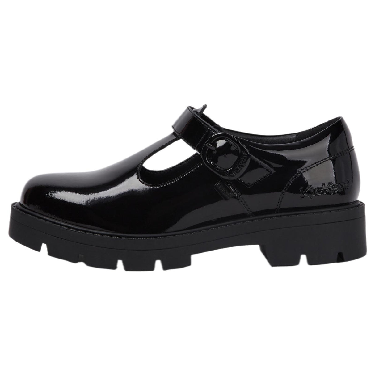 Kickers Kori T-Bar Patent Leather Youth Girls Shoes