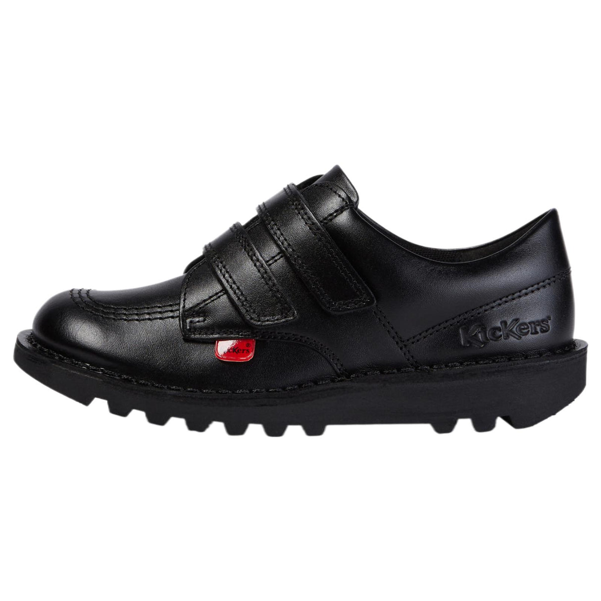 Kickers Kick Lo Twin Velcro Leather Junior Shoes