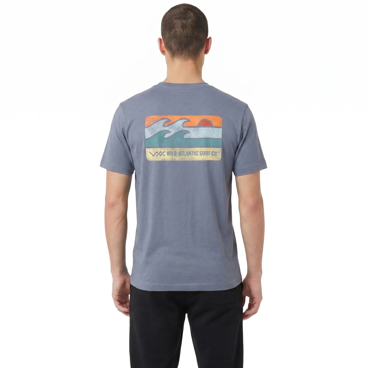 Wild Atlantic Surf Co Atlant Box Tee Blu