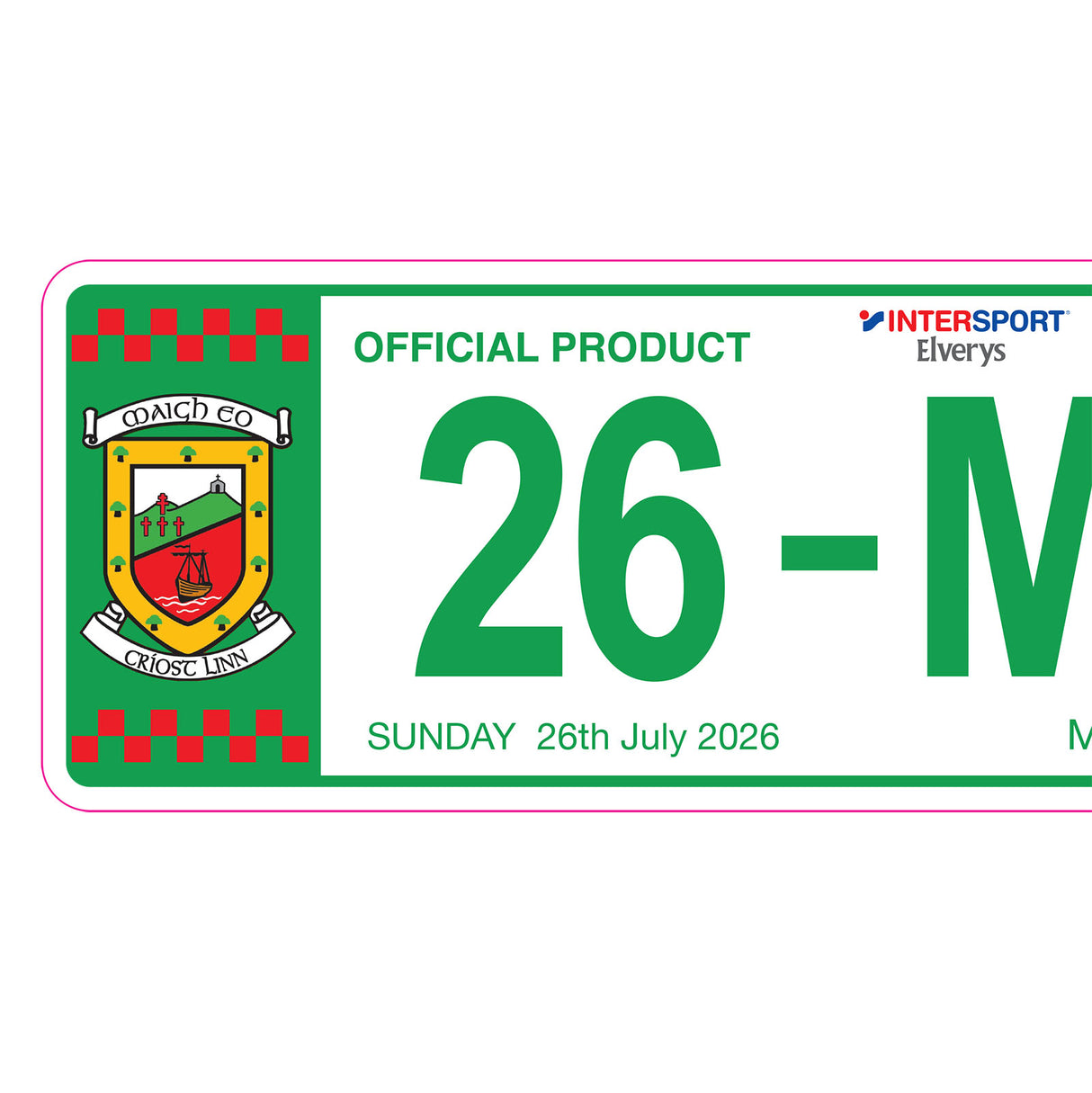 26-MO-SAM Mayo GAA Number Plates