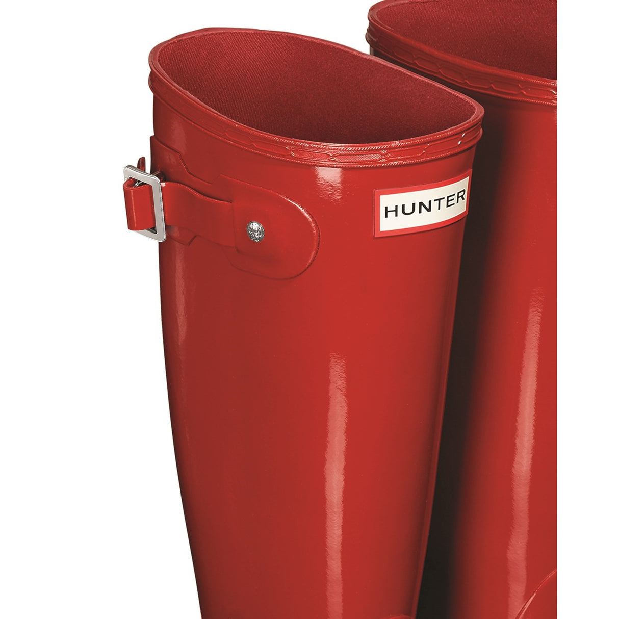 Hunter Womens Original Tall Gloss Wellington Boots Military Red