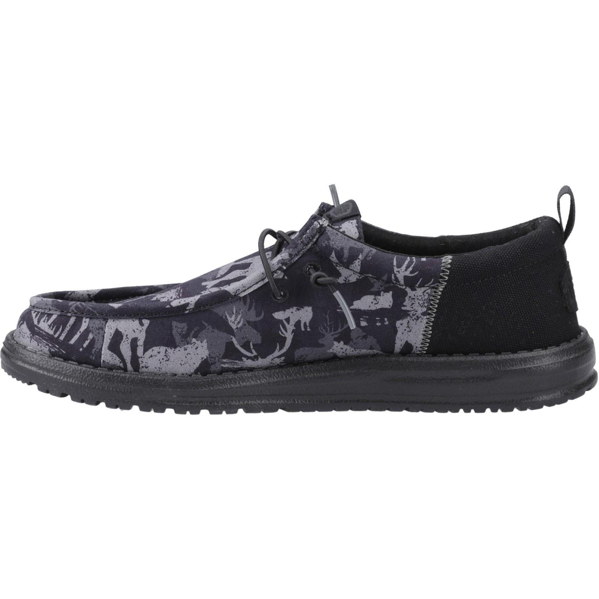 HEYDUDE Mens Wally Funk Hunt Camo Shoes Black