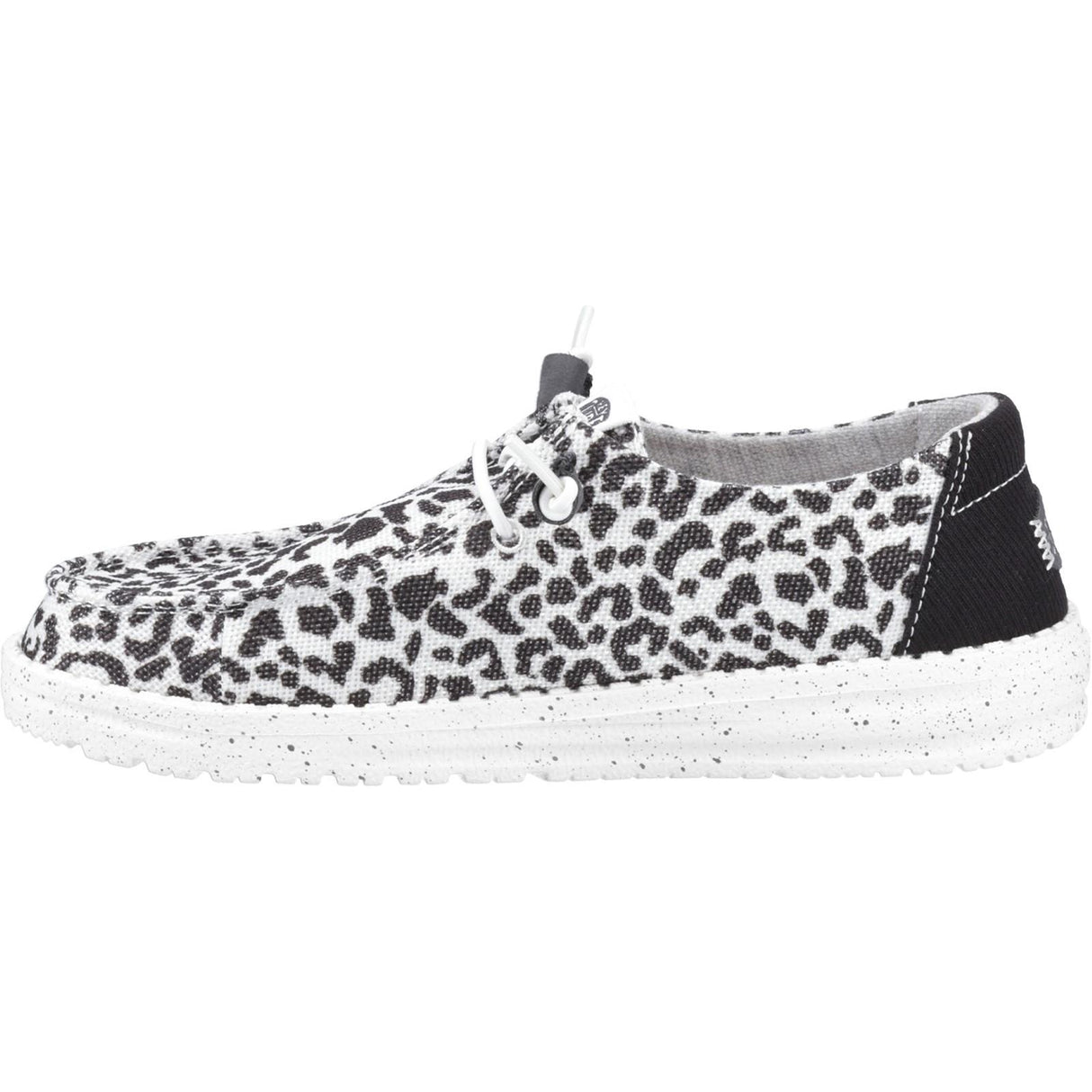 HEYDUDE Womens Wendy Leopard Shoe Black/Grey