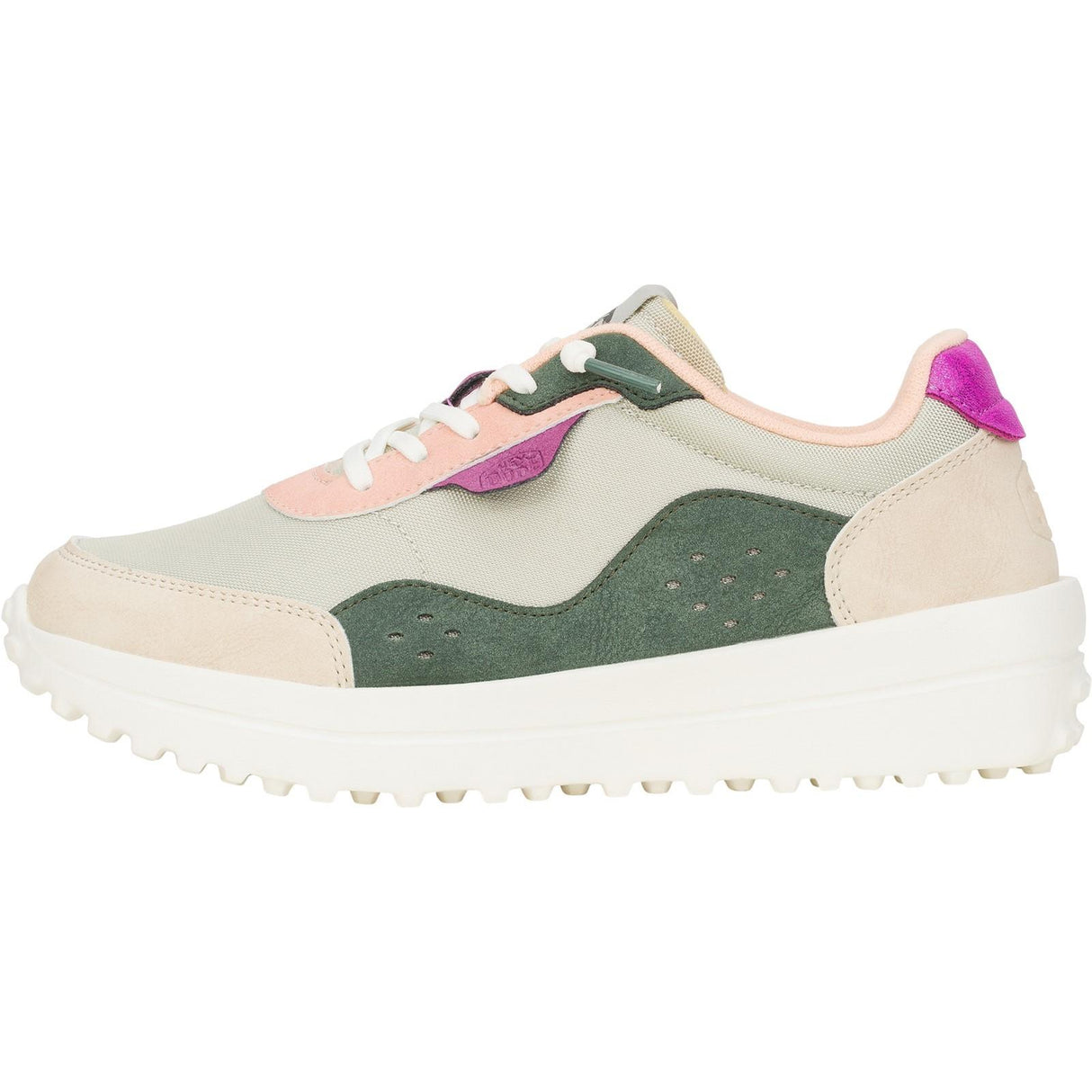 HEYDUDE Womens Hayden Colorblock Trainers Dusty Olive/Multi