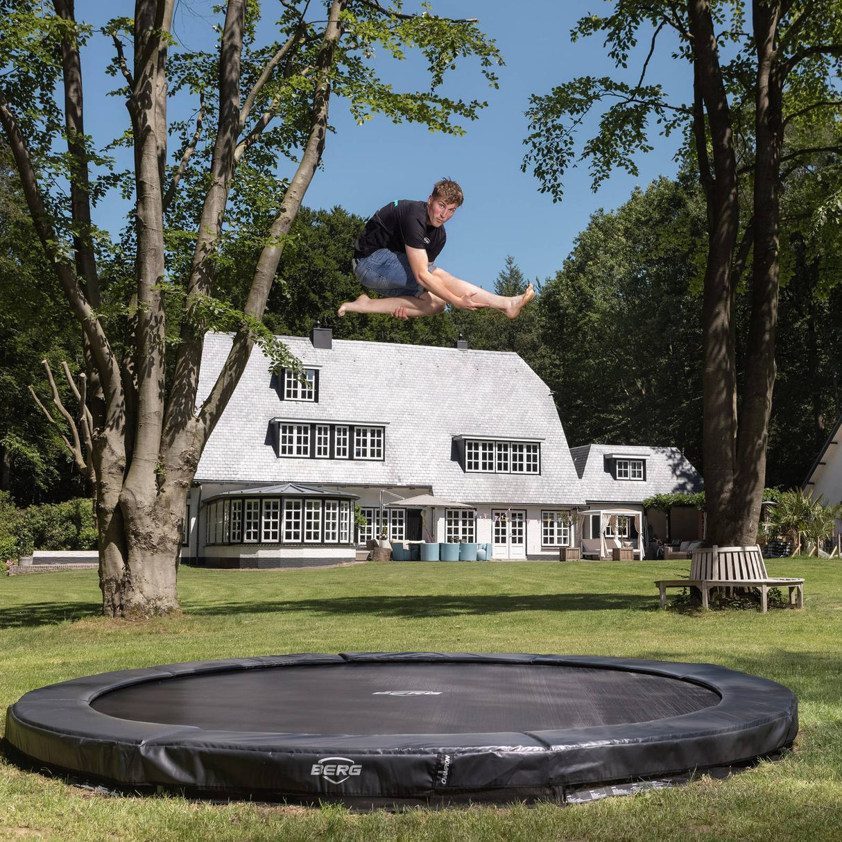 BERG SPORTS Elite InGround 330 Trampoline Grey