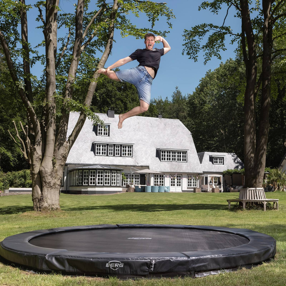 BERG SPORTS Elite InGround 430 Trampoline Grey