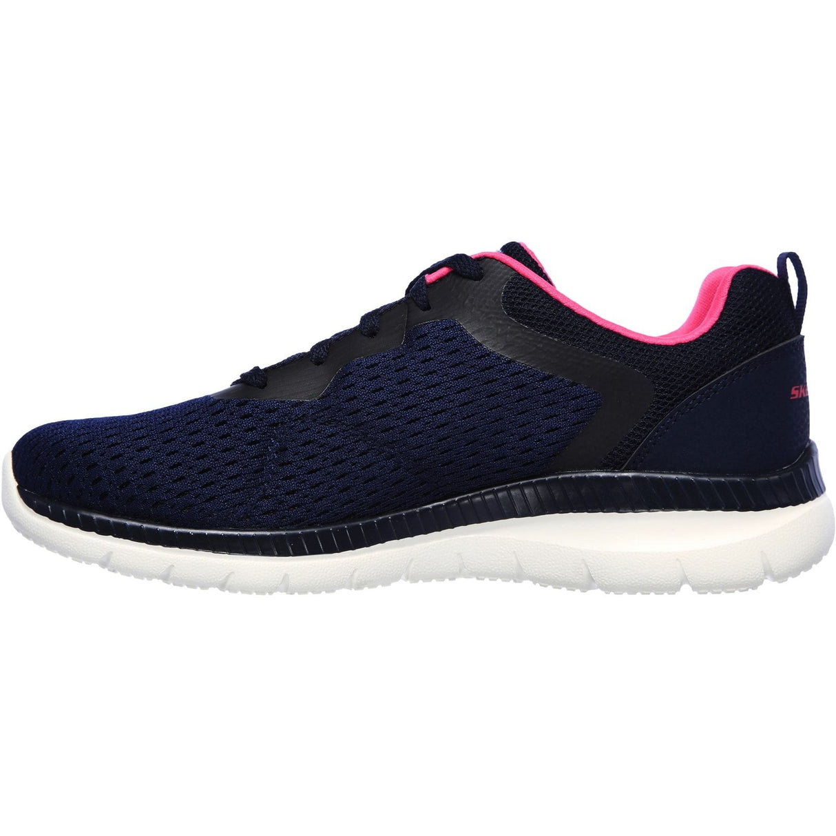 Skechers Womens Bountiful Quick Path Shoes Navy/Hot Pink