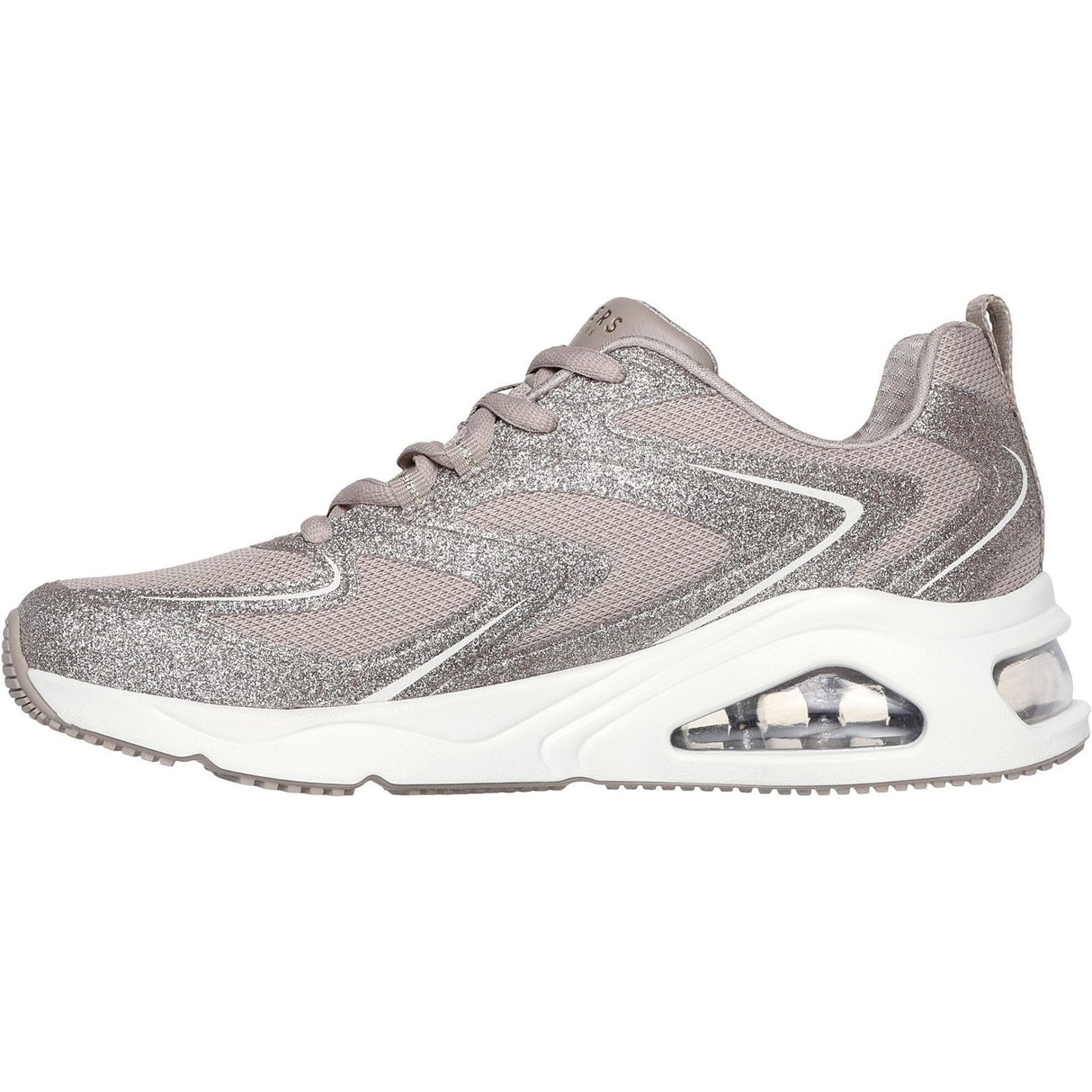Skechers Womens Tres-Air Uno Glit-Airy Trainers Taupe