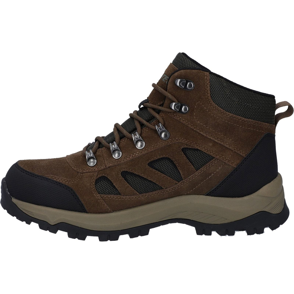 Hi-Tec Mens Bandera Expedition Mid Wide Boots Smokey Brown/Khaki