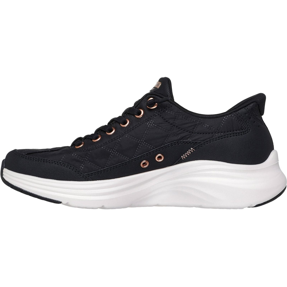 Skechers Womens Contour Foam Golden Hour Trainers Black/Rose Gold