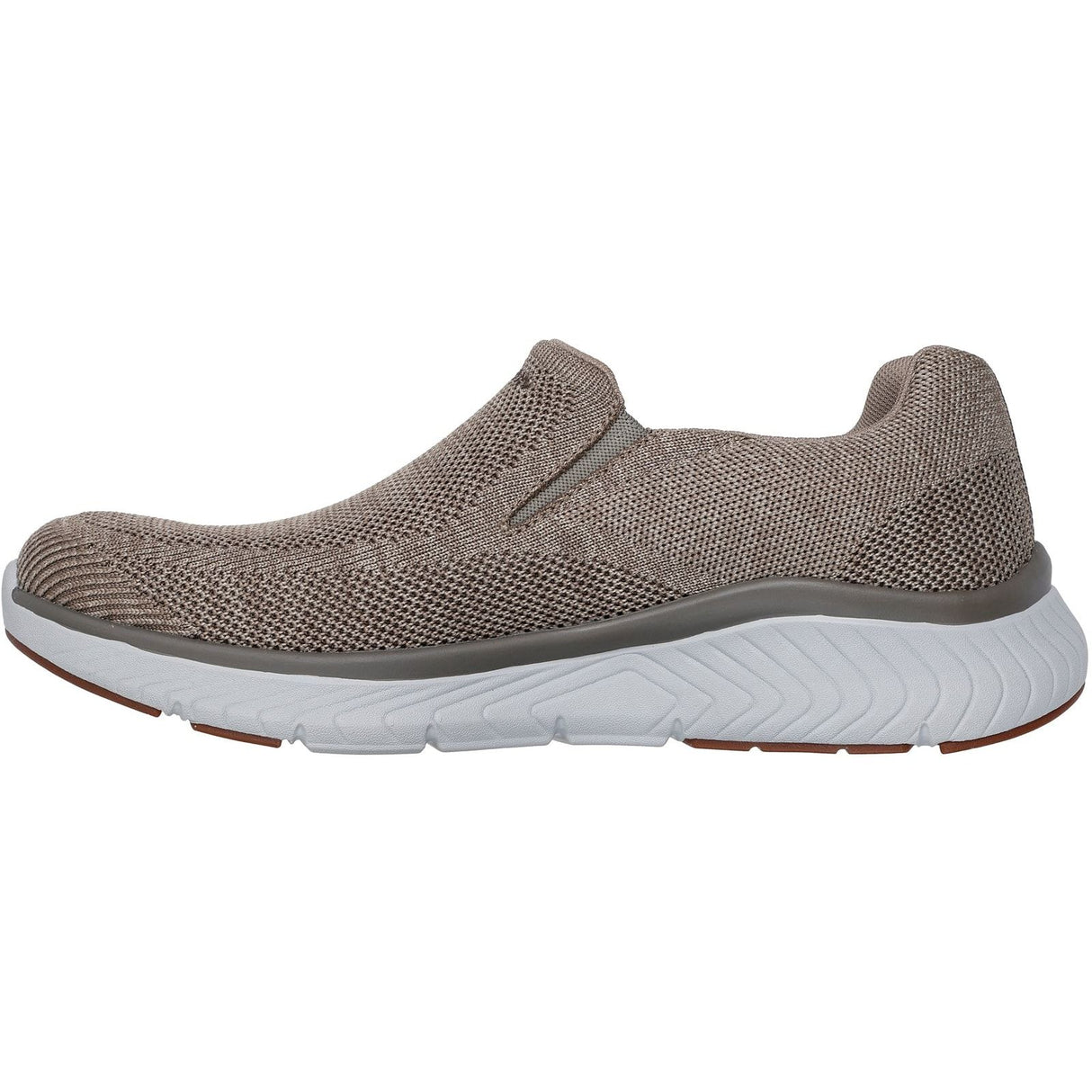 Skechers Mens Arch Fit Crosser Locke Trainer Taupe