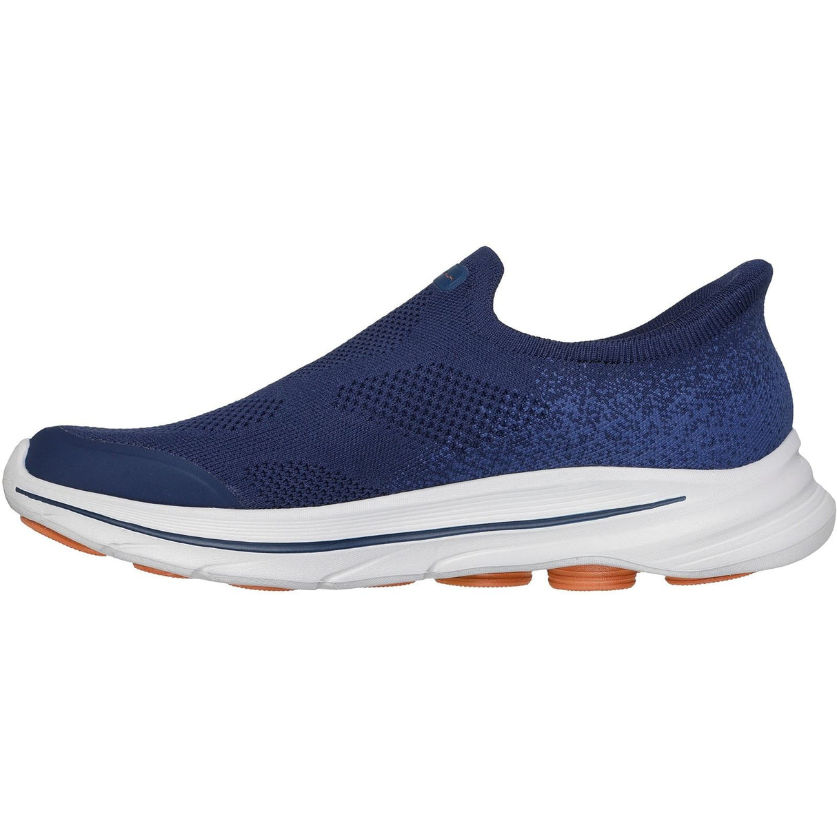 Skechers Mens Go Walk 8 Pelayo Trainers Navy/Orange