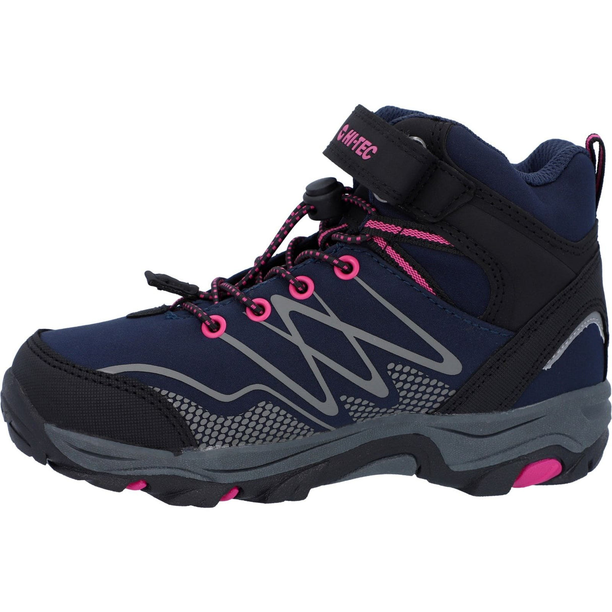 Hi-Tec Junior Girls Blackout Mid Boots Navy/Magenta