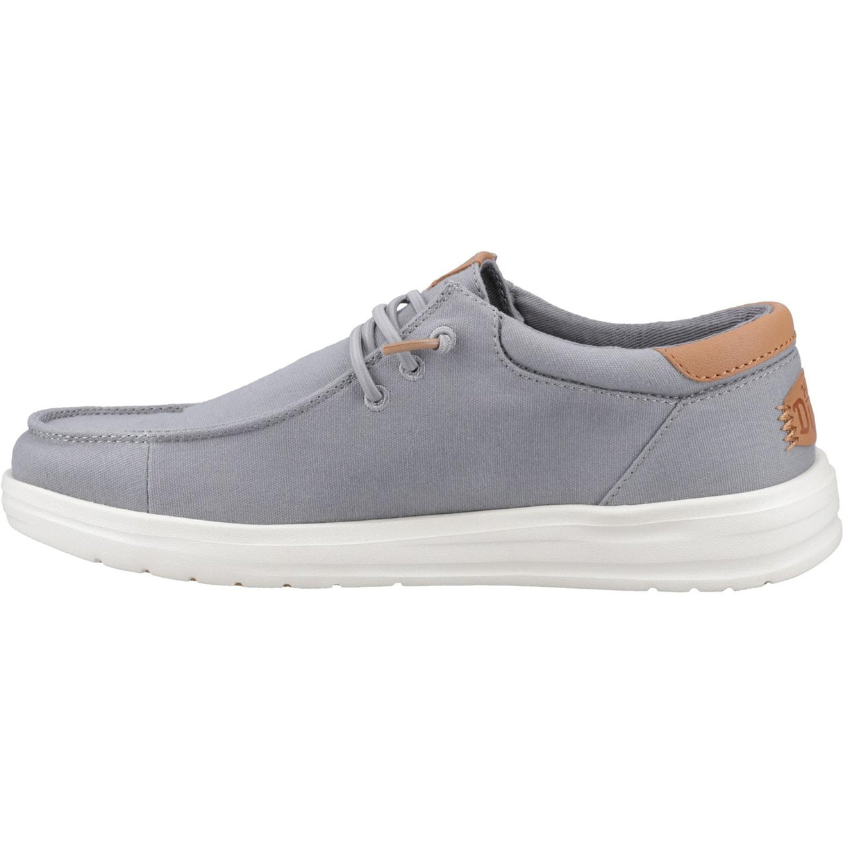 HEYDUDE Mens Paul Canvas Shoes Monument Grey
