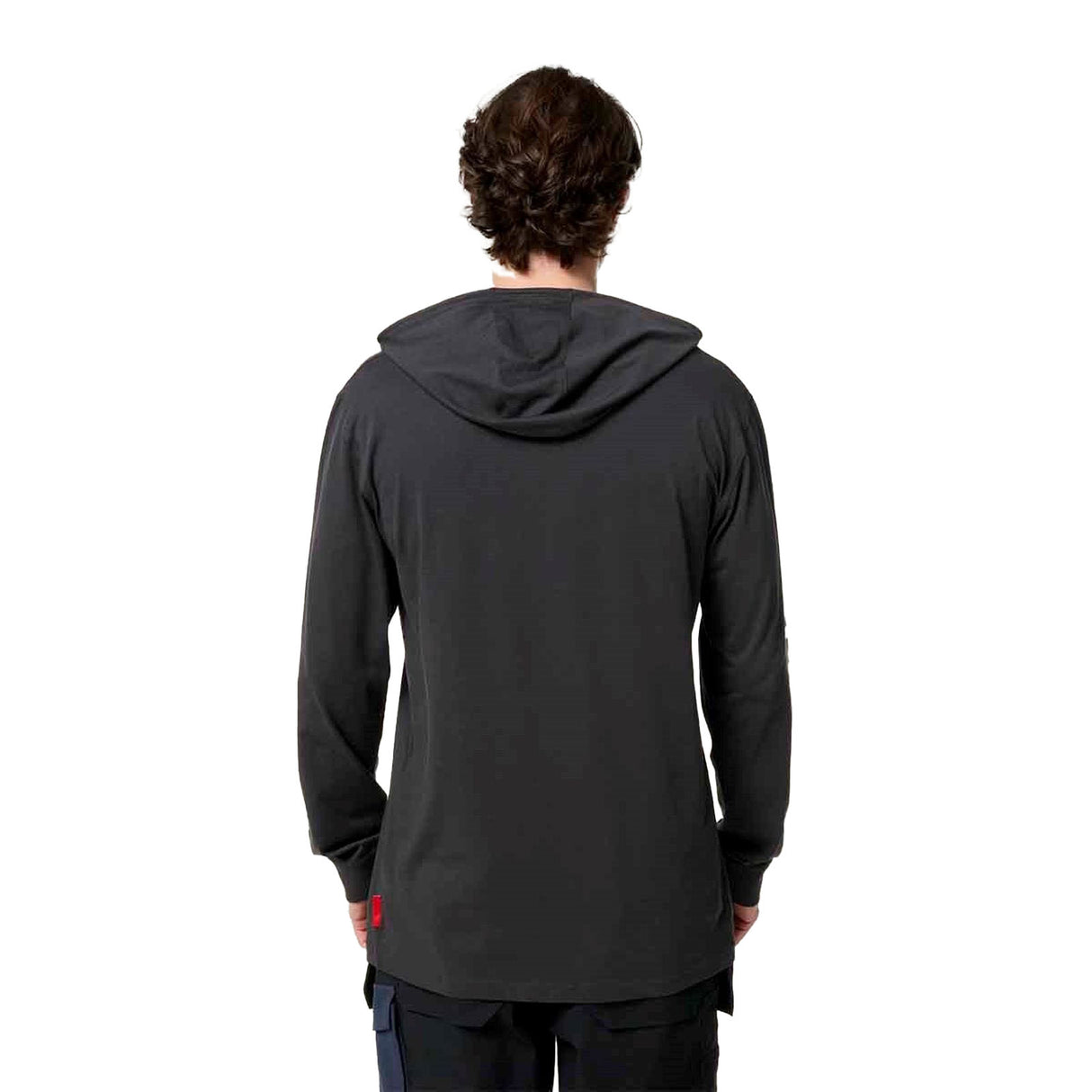 Hard Yakka Mens Hooded Long Sleeve Tee Charcoal