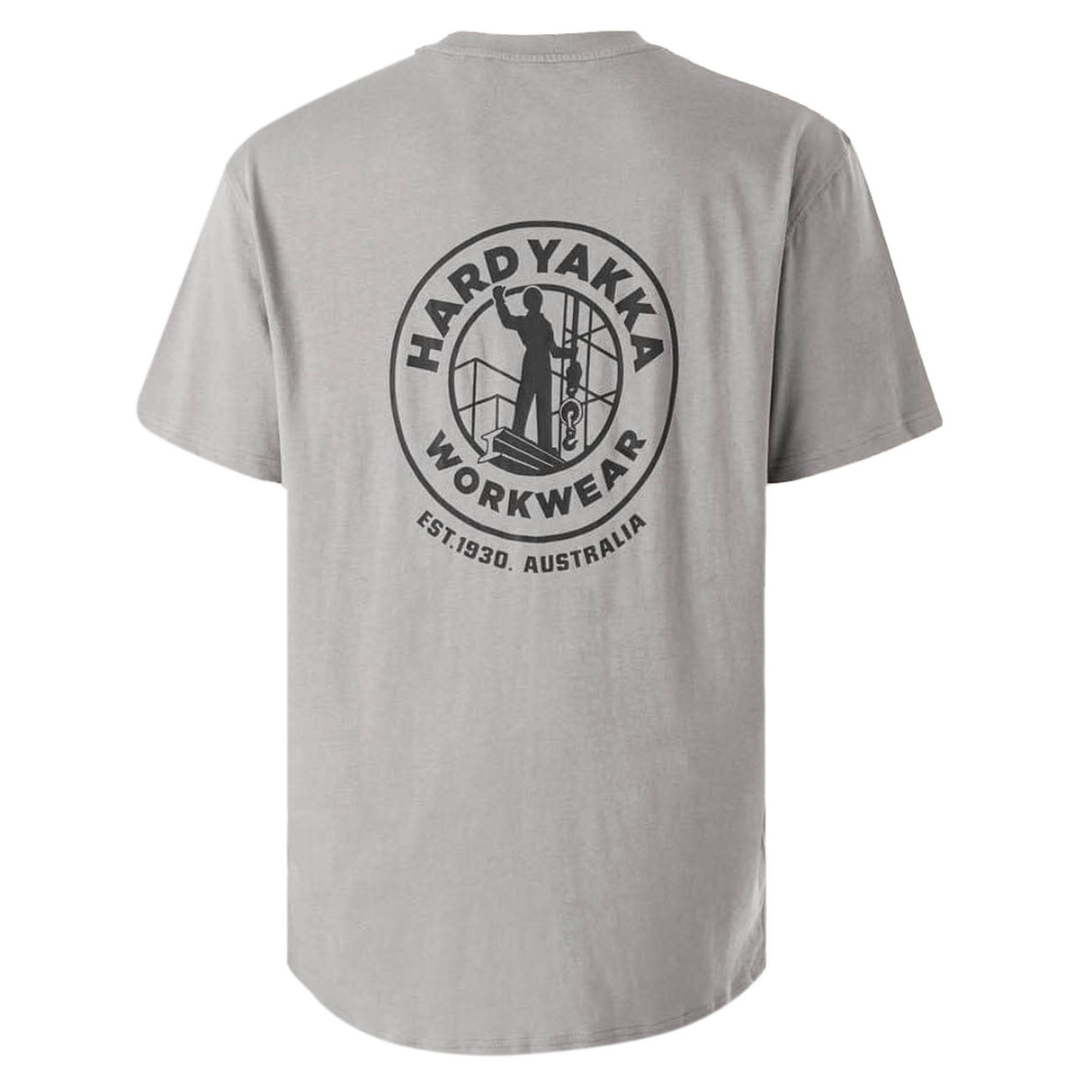Hard Yakka Mens Heritage Icon Short Sleeve Tee Grey