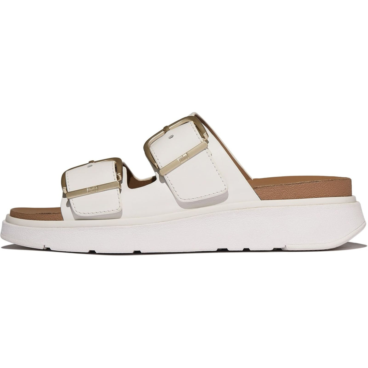 Fitflop Womens Gen-FF Two-Bar Slides Urban White