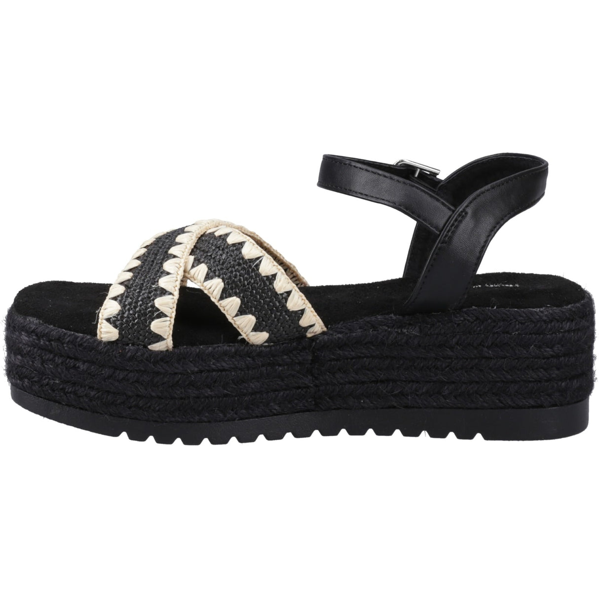 Hush Puppies Womens Jemma Espadrille Sandal Black