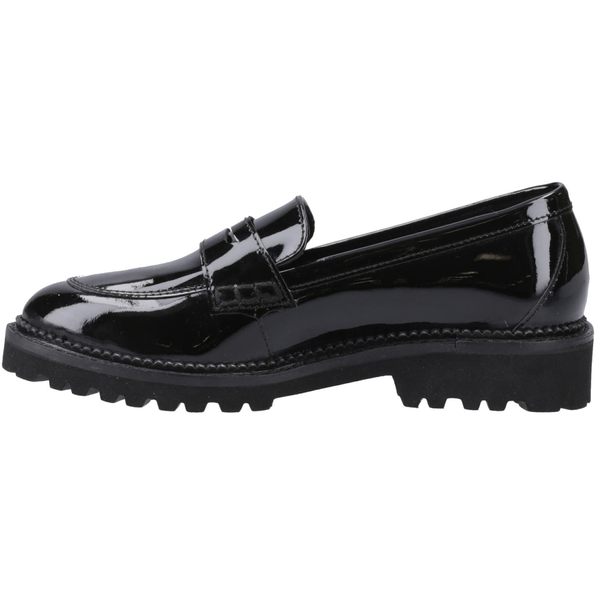 Hush Puppies Girls Grazia Loafer Patent Snr Black