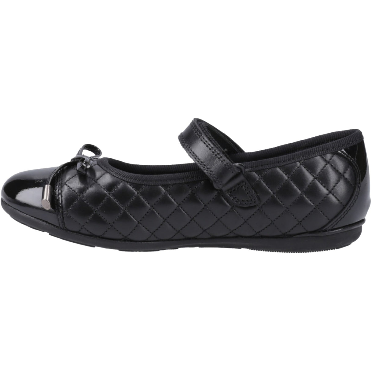 Hush Puppies Junior Girls Lottie Quilt Ballerina Jnr Black
