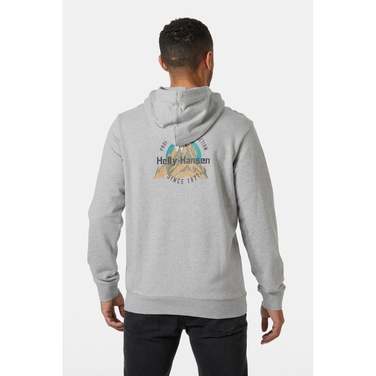 Helly Hansen Sport Mens Core Graphic Hoodie Grey Melange