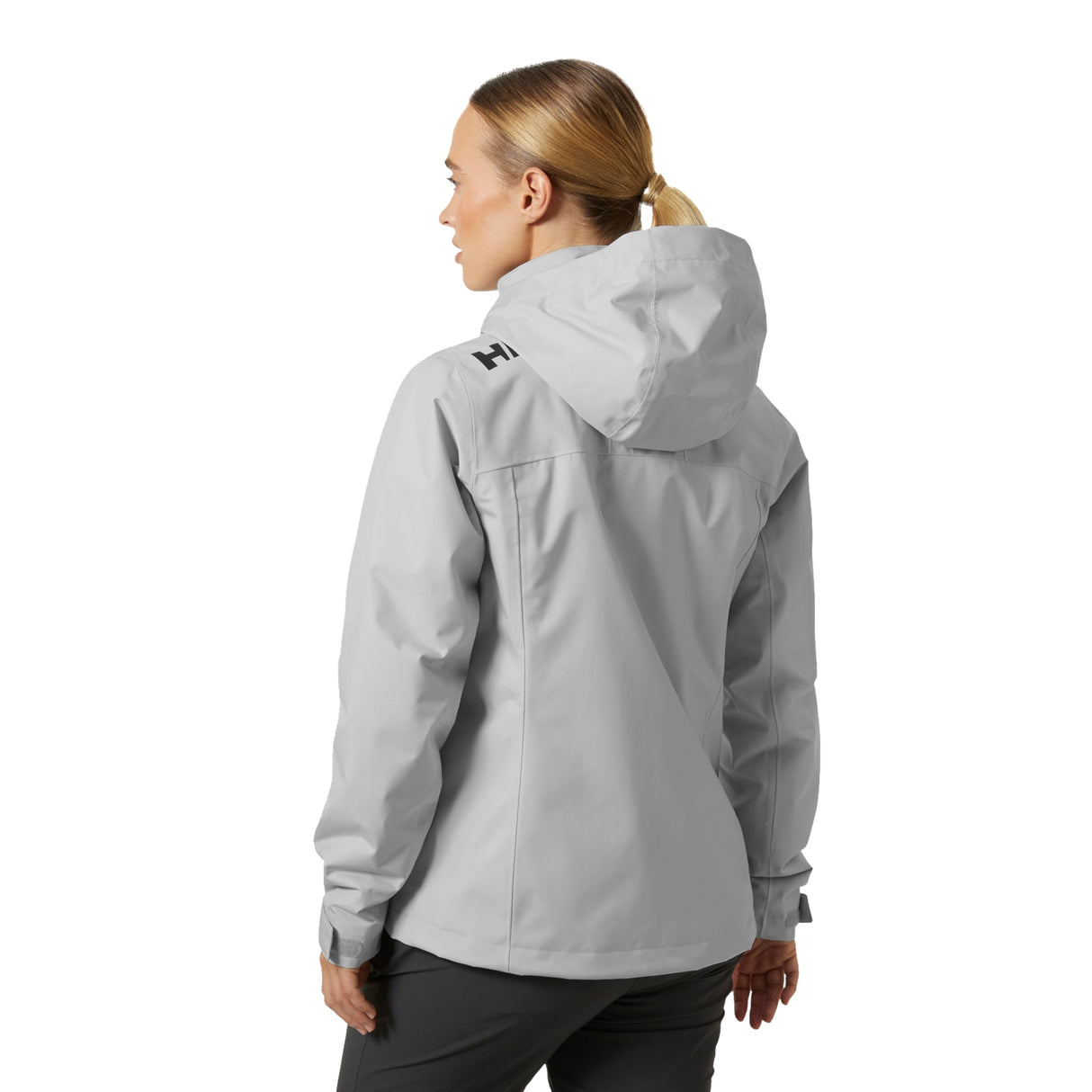 Helly Hansen Sport Womens Crew Hooded Midlayer Sailing Jacket 2.1 Grey Fog