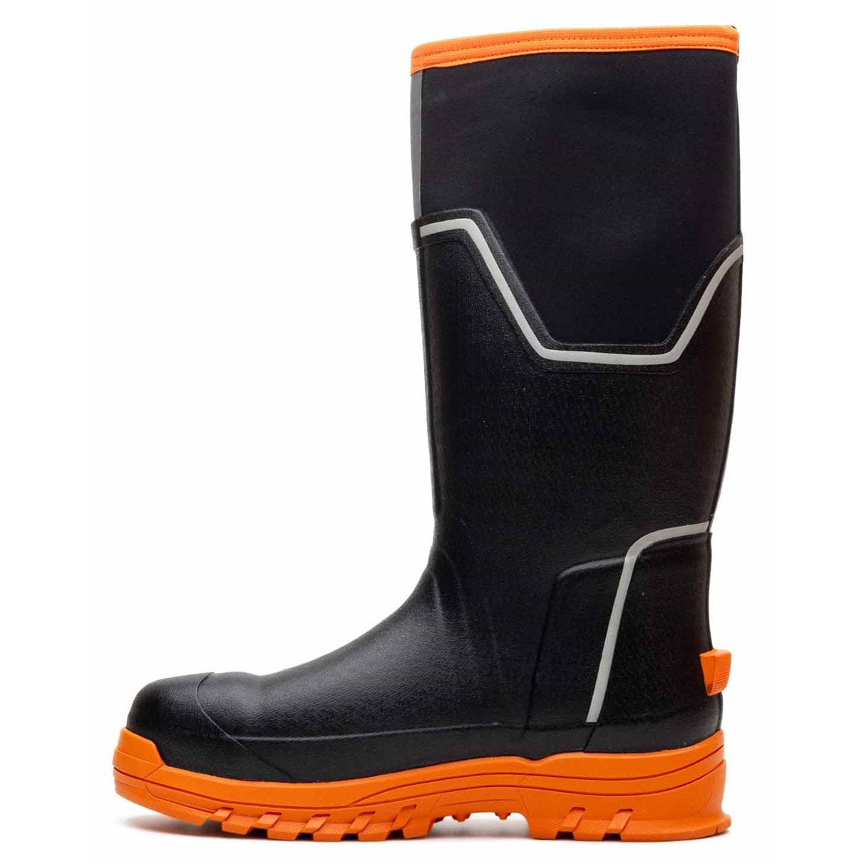 Muck Boots Mens Grit S5 Safety Wellington Black/Orange