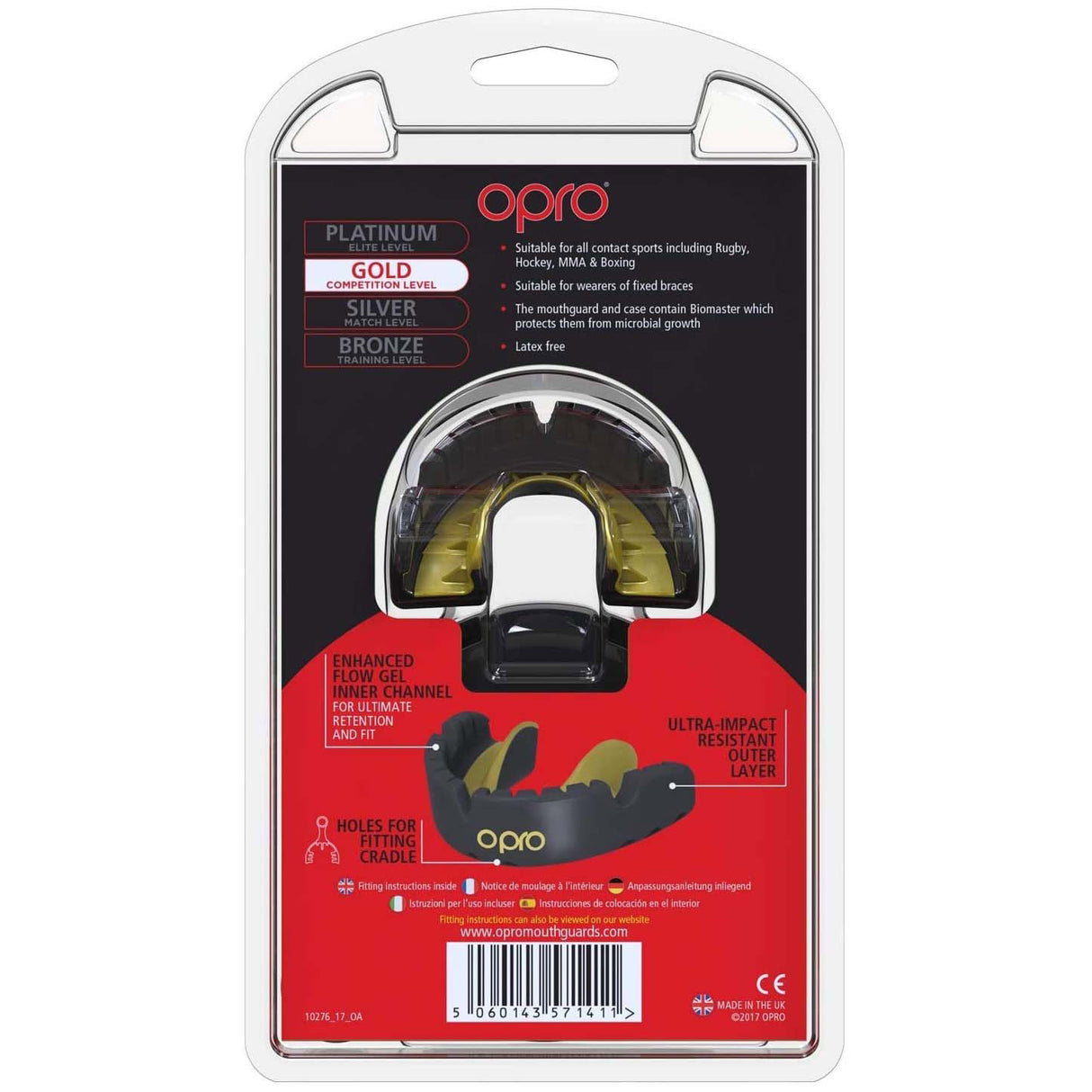 Opro Self-Fit Mouthguard For Braces - Gold Level