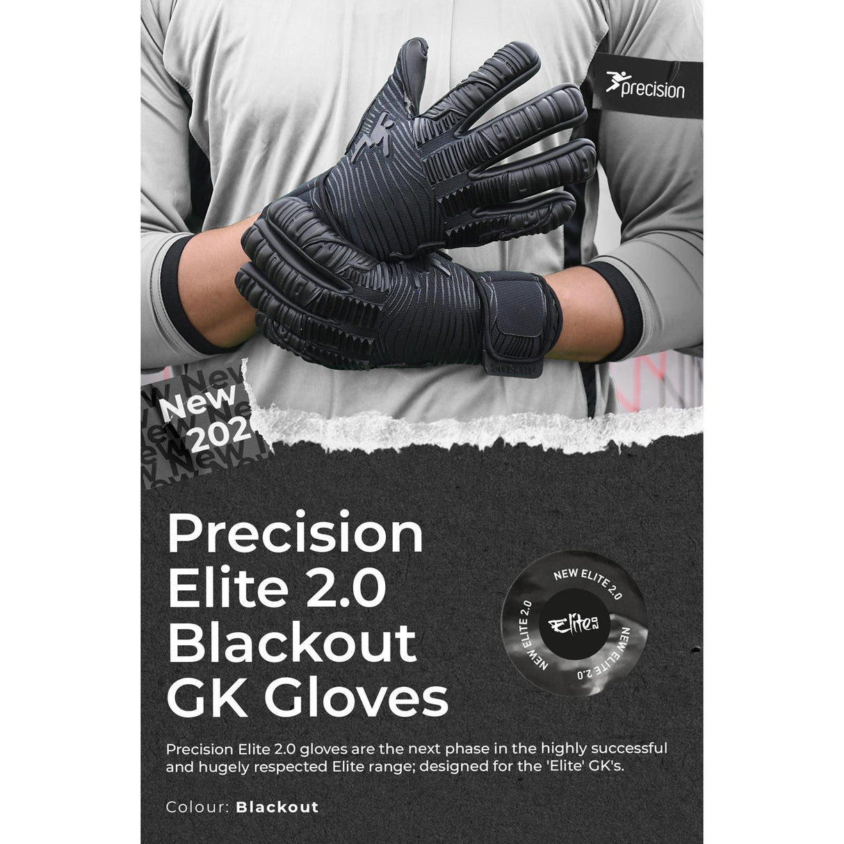 Precision Junior Elite 2.0 Blackout GK Gloves