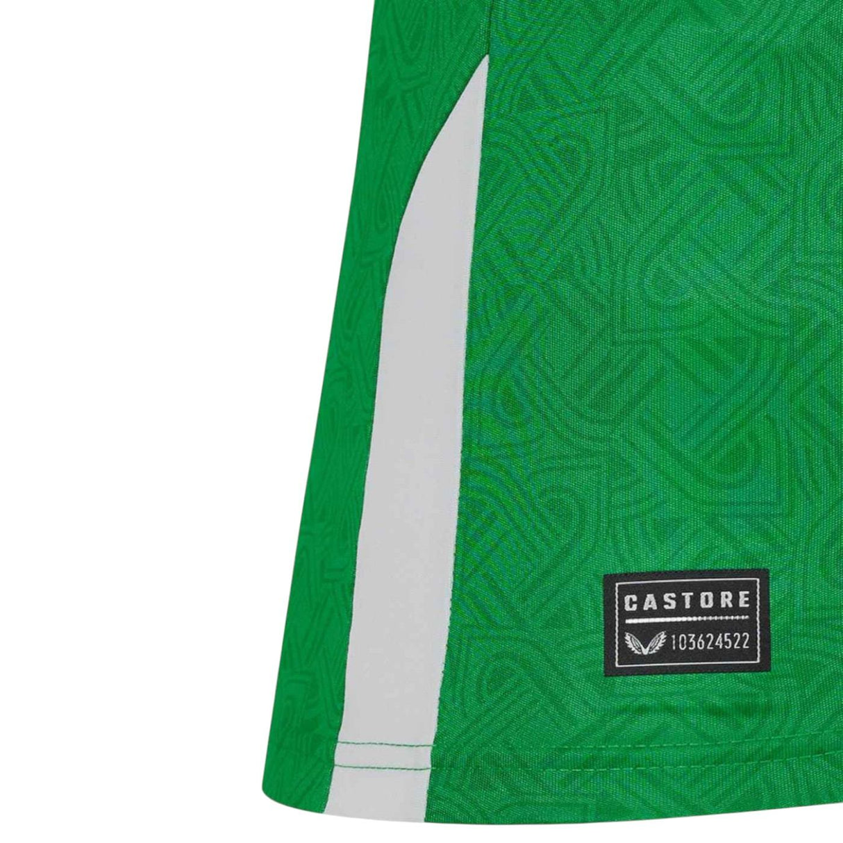 Castore FAI Ireland 2024 Home Short-Sleeve Jersey Close-Up Waist View