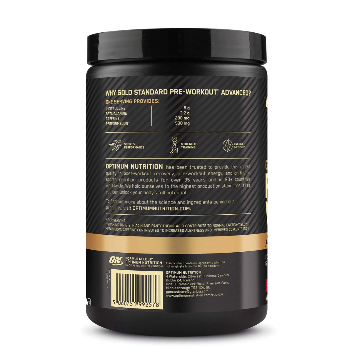 ON Gold Stand Pre-Work Advanced 420g Tub