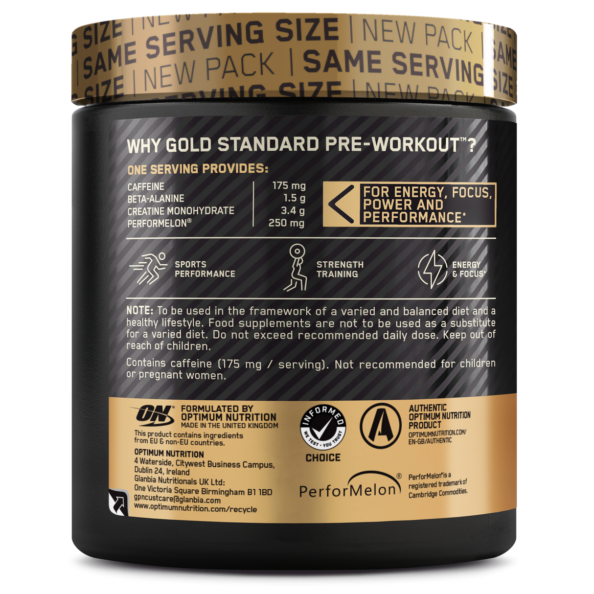 Optimum Nutrition Gold Standard Pre-Workout 300g Tub