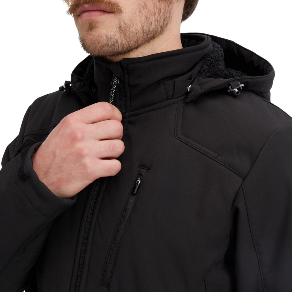 McKinley Tura III Mens Full-Zip Softshell Hooded Jacket