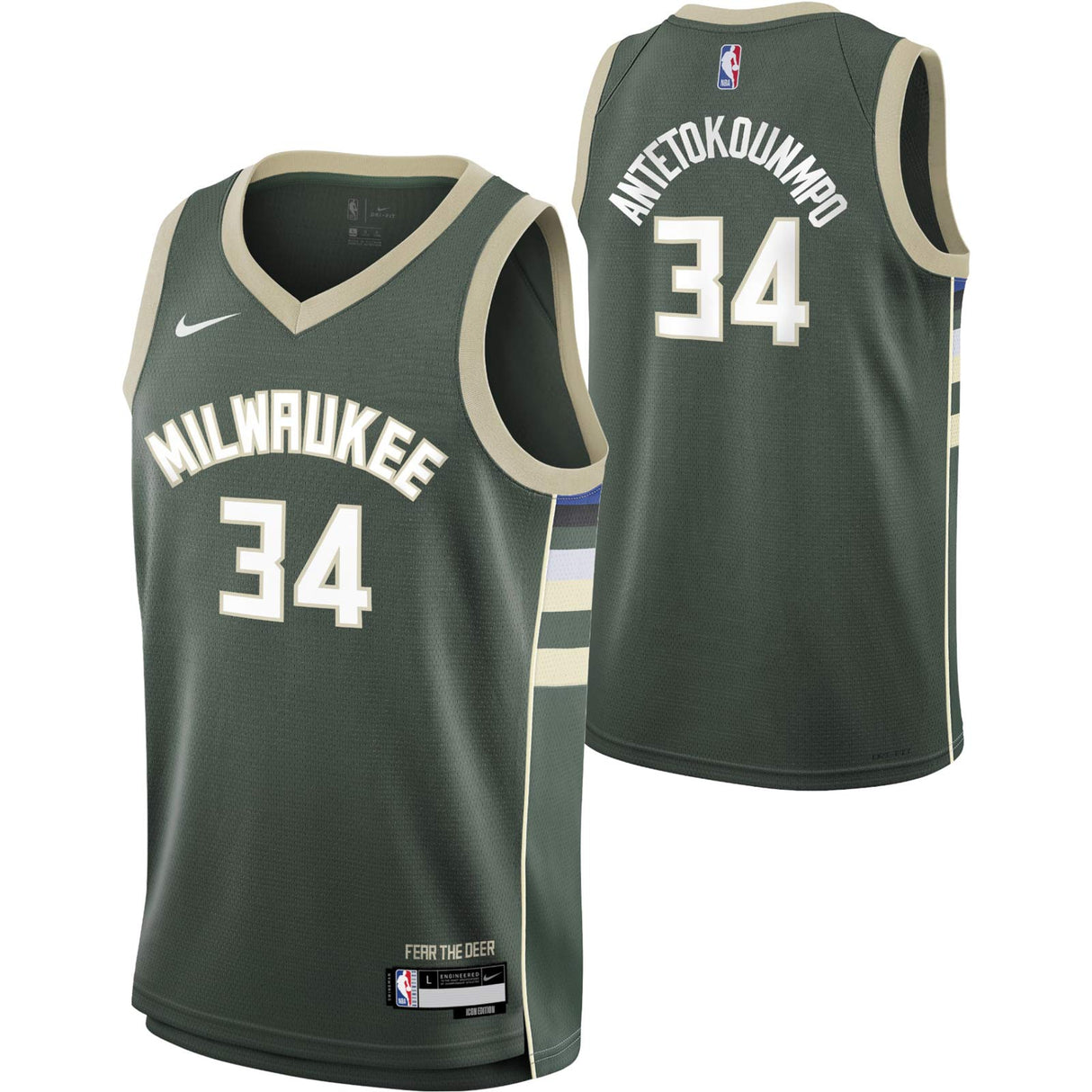 Nike NBA Bucks Giannis 34 Kids Icon Jersey