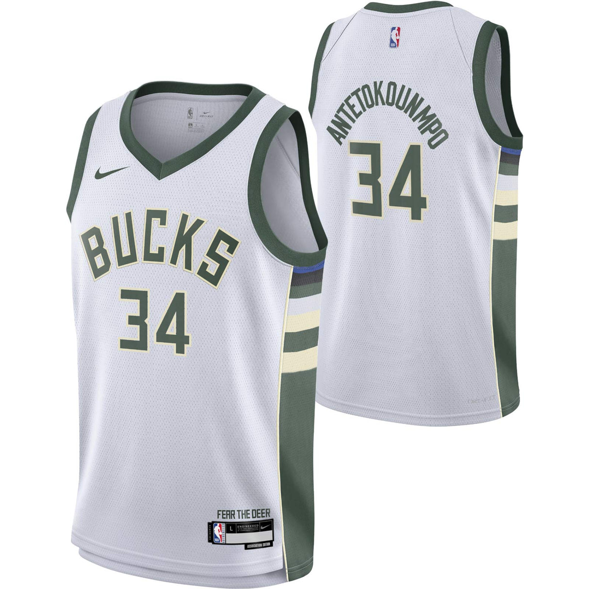 Nike Bucks Giannis 34 Association Kids Jersey