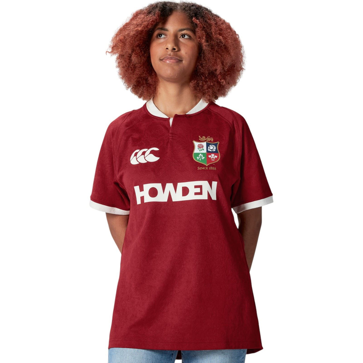 Canterbury British & Irish Lions Rugby 2024/25 Unisex Short Sleeved Replica Jersey Model Front View