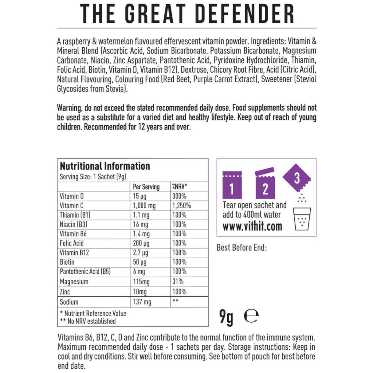 VIT HIT The Great Defender Effervescents