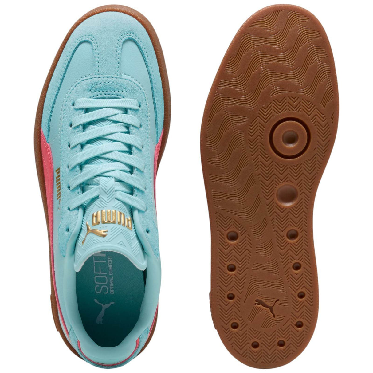 Puma Club II Era Womens Regular-Fit Lace Sneakers Top and Sole Full View