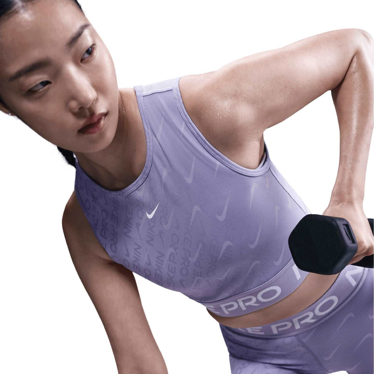 NIKE NP DF Wmns Crop Tank AOP Purple