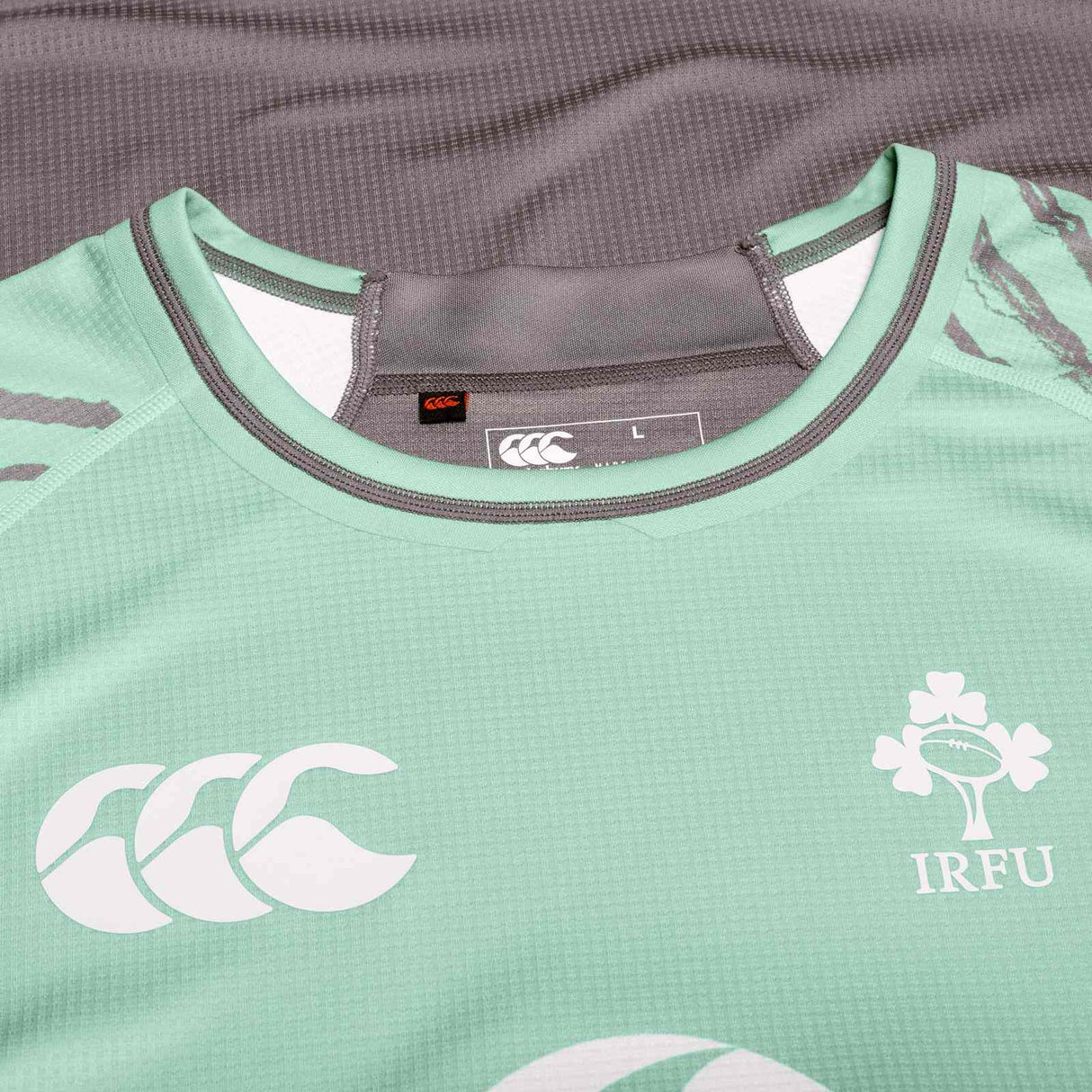 Canterbury IRFU Ireland Summer Tour Rugby 2025/26 Mens Jersey Close-Up Chest View
