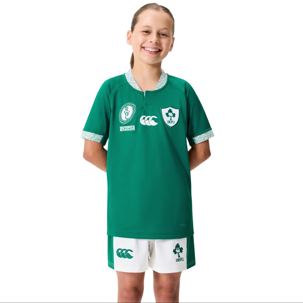 Canterbury IRFU Ireland Rugby WRWC 2025/26 Kids Home Pro Jersey