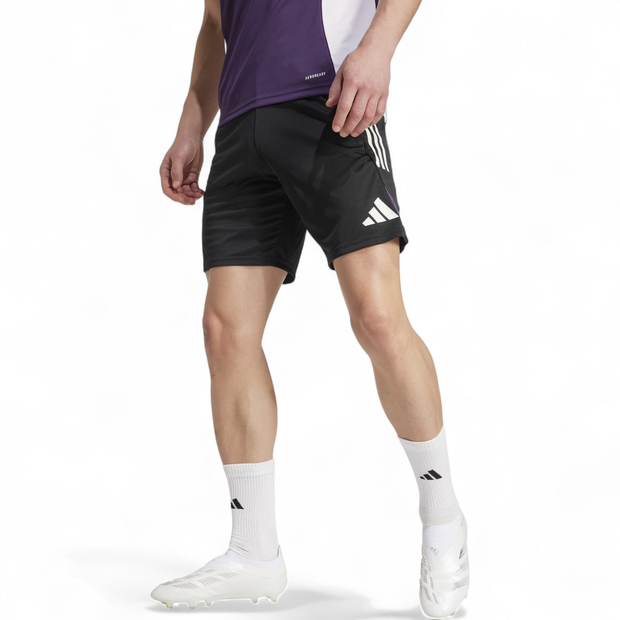 adidas Manchester United Football 2025/26 Adults Short Model Front Side View