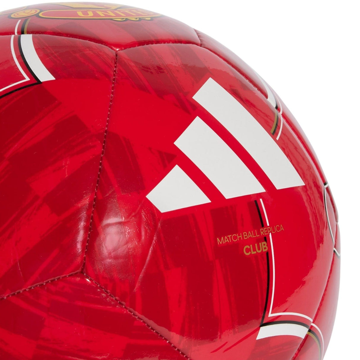 adidas Manchester United Football 2025/26 Home Club Football Close-Up adidas Logo View