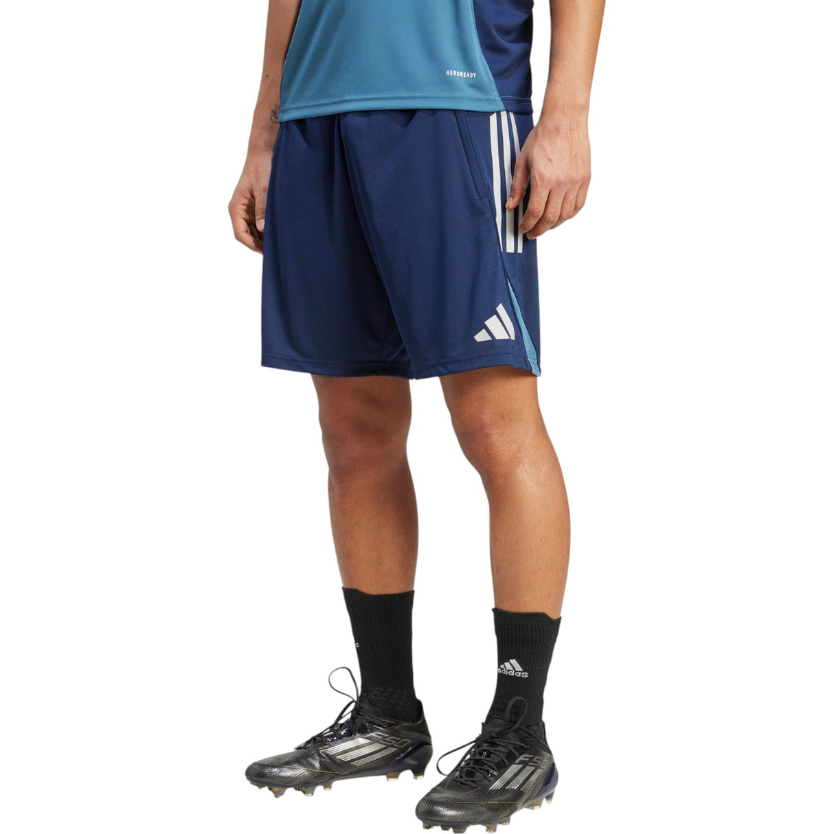 adidas Arsenal Football Tiro 2025/26 Adults Training Short Model Front Side View