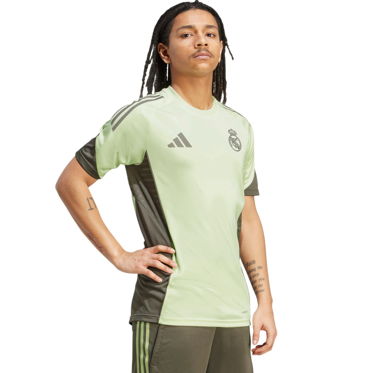 adidas Real Madrid Football 2025/26 Adults Training Jersey Model Front Side View