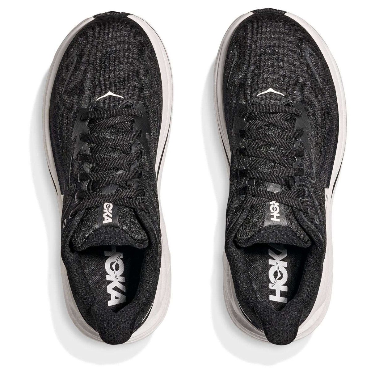 HOKA Mens CLIFTON 10 Wide Black/White