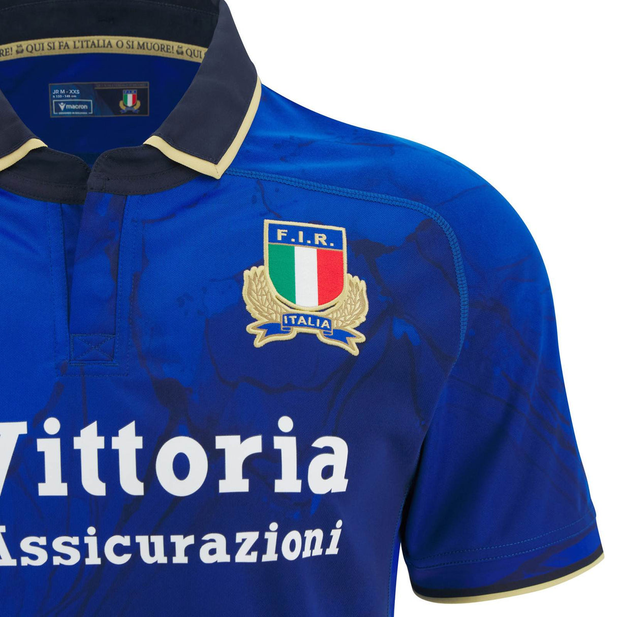 Macron Italy Rugby 2025/26 Kids Short Sleeved Home Jersey
