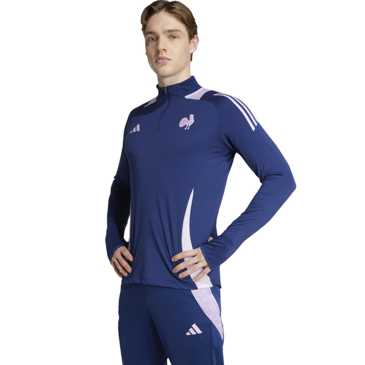 adidas France Rugby WRWC2 2025/26 Mens Training Top Front Side View