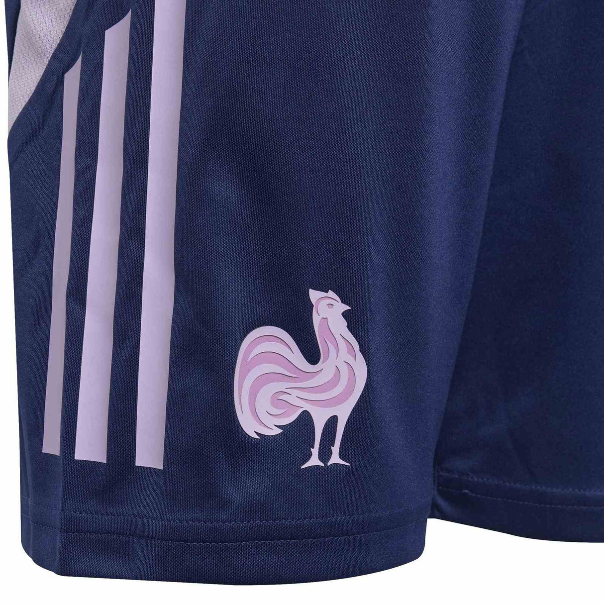 adidas France Rugby WRWC2 2025/26 Kids Lightweight Gym Short Close-Up Crest View